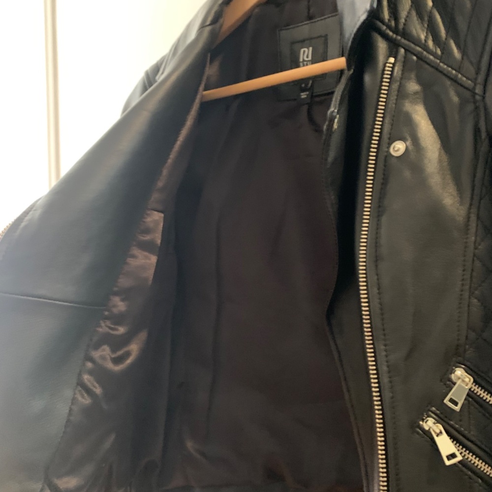 River Island 100% Leather Jacket - Picture 3 of 5
